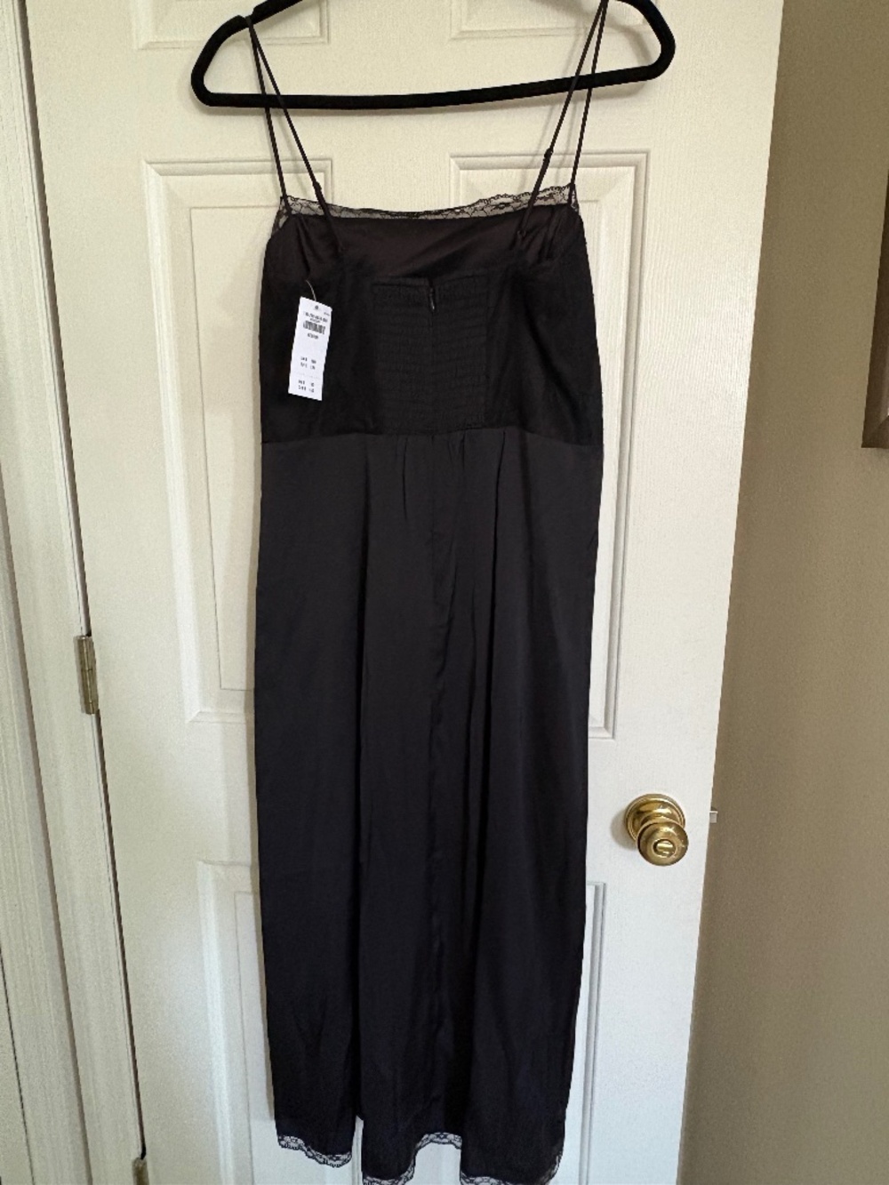 Abercrombie & Fitch Black Lace Trim Maxi Dress